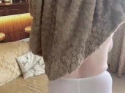 Annabel’s fur cape and white nylons 9/16