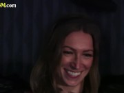 Facesitting CFNM mistresses blowing submissive cock 2/16