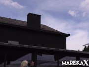 MARISKAX Two busty ladies share two hard cocks outdoors 1/16