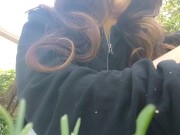 whore! pissing and burping in the public park without underwear 14/16