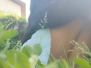 whore! pissing and burping in the public park without underwear 4/16