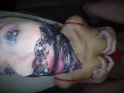 Dutch blonde babe fucked in both holes and gets his cum in her eyes 16/16