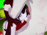 Girlfriend deep throating cock and swallowing cum on stage - Friday Night Funkin Hentai 12/16