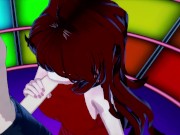 Girlfriend deep throating cock and swallowing cum on stage - Friday Night Funkin Hentai 6/16