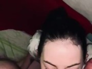  18yo teen sucking cock with cum on her face 11/16