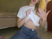 Horny Girl Fingering Pussy Hard to Intense Orgasm 2/16