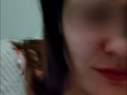 Lika Lax licks anal plug and fucks herself between floors in hotel 2/16