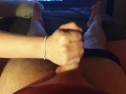 ⭐ Hot Girl And Boy Pissing Pants Together! Then She Gives Him A Pissy Wet Handjob! 13/16