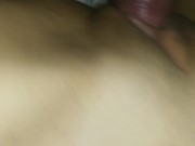 Снял проститутку шлюху и трахаю её на кровати с пробкой в попке и в чулках 12/16