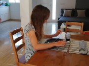 I piss on my girlfriend while she has breakfast 16/16