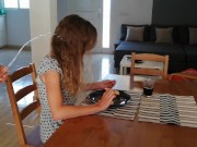 I piss on my girlfriend while she has breakfast 4/16