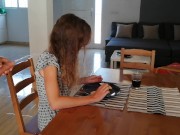 I piss on my girlfriend while she has breakfast 6/16