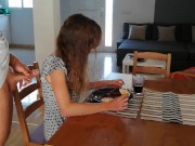 I piss on my girlfriend while she has breakfast 9/16