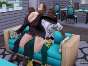 I Have A Threesome With Two Black Guys With Huge Cock - Sexual Hot Animations 2/16