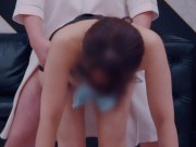 CAコスプレの美人妻に興奮しまくりでおっぱいに大量ぶっかけ 13/16