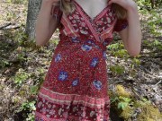 Blonde Masturbates and Cums Outdoors 2/16