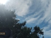 Lika Lax in the bushes fucks throat and squirts (close-up) 14/16