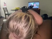 HE FOUND OUT!! Cheating Blonde Teen Craves A BBC Creampie; Sneaks Out To Fuck Bull POV 1/16