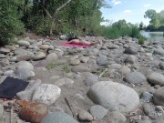 PUBLIC BEACH HANDJOB: a cute nasty girl makes me cum 9/16