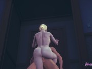 Attack on Titans - Dominat Annie Handjob, Footjob and fucked with creampie 11/16