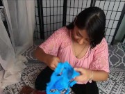 Thong try on whale tail thong peeking yoga pants ass big booty 6/16