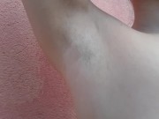 Armpit Fetish, Hairy Armpits and Hairy Pussy, Big Natural Boobs Tease 7/16