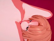 Yui gets fingered by Asuna, then gets her pussy eaten - Sword Art Online Lesbian Hentai. 13/16