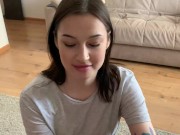 Сводная сестра просит потрогать член и попробовать сперму на вкус - Olivia Moore 3/16