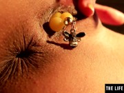 Decadent cutie eats caviar as she masturbates to a wild orgasm 15/16