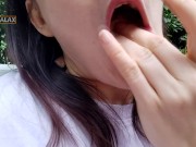 Pretty woman fucked herself with a banana in the park, and then ate it in front of people 16/16