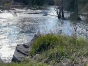 Outdoor River Nudity Pissing and Footjob Cumshot 1/16
