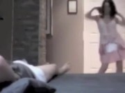 Cleaning lady strips, sucks and fucks 2/16