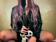 Rock Girl Likes to caress her holes after the concert - butt plug 3/16