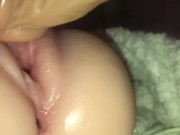 UP CLOSE and ROUGH Pussy Fucking! Juicy petite pussy SWALLOWS Monster Cock!!! 3/16
