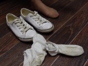 Mistress show shoes and dirty stinky socks feet soles and pantyhose tights 16/16