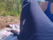 first date she didn't want to fuck so she did an oiled footjob feetjob oil on the woods 1/16