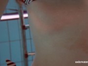 Big natural tits babe Lola underwater swimming 8/16