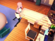 Gamer Girl Forgets to Turn off the Stream Masturbates on the table [3d hentai] 14/16