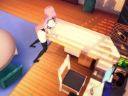 Gamer Girl Forgets to Turn off the Stream Masturbates on the table [3d hentai] 15/16