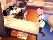 Gamer Girl Forgets to Turn off the Stream Masturbates on the table [3d hentai] 2/16