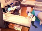 Gamer Girl Forgets to Turn off the Stream Masturbates on the table [3d hentai] 4/16