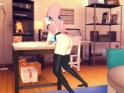 Gamer Girl Forgets to Turn off the Stream Masturbates on the table [3d hentai] 9/16