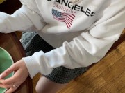 Russian bitch wanted burger sauce and got a lot of cum. Hd blowjob 2/16