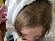 Russian bitch wanted burger sauce and got a lot of cum. Hd blowjob 9/16