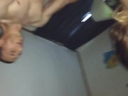 Sexy milf sucks big cock and takes back shots while best friends masterbates and video tapes 13/16