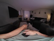 VRConk Blonde Canadian Whore In Sexy Red Lingerie Gets Fucked Hard VR Porn 1/16