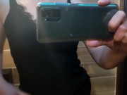 Alice walks down the street to a cafe and at the entrance and exposes body parts 11/16