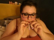 Chubby Hippie Sugar Dandy Smokes Two Cigarettes at Once 3/16