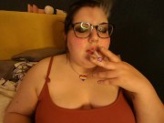 Chubby Hippie Sugar Dandy Smokes Two Cigarettes at Once 6/16