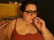 Chubby Hippie Sugar Dandy Smokes Two Cigarettes at Once 7/16